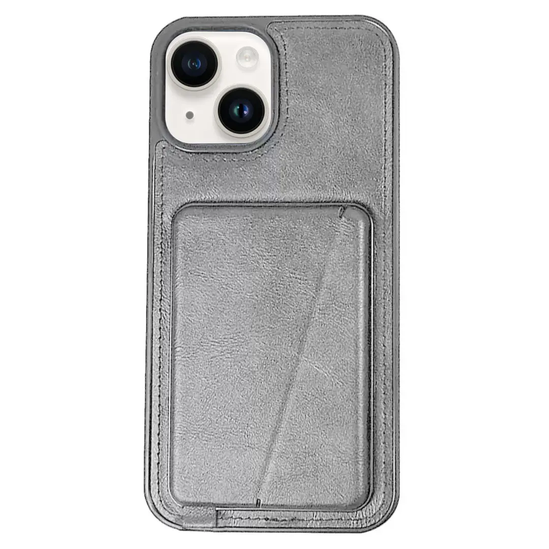 iPhone 15 Plus/iPhone 14 Plus Modern Hidden Card Holder Case Gray